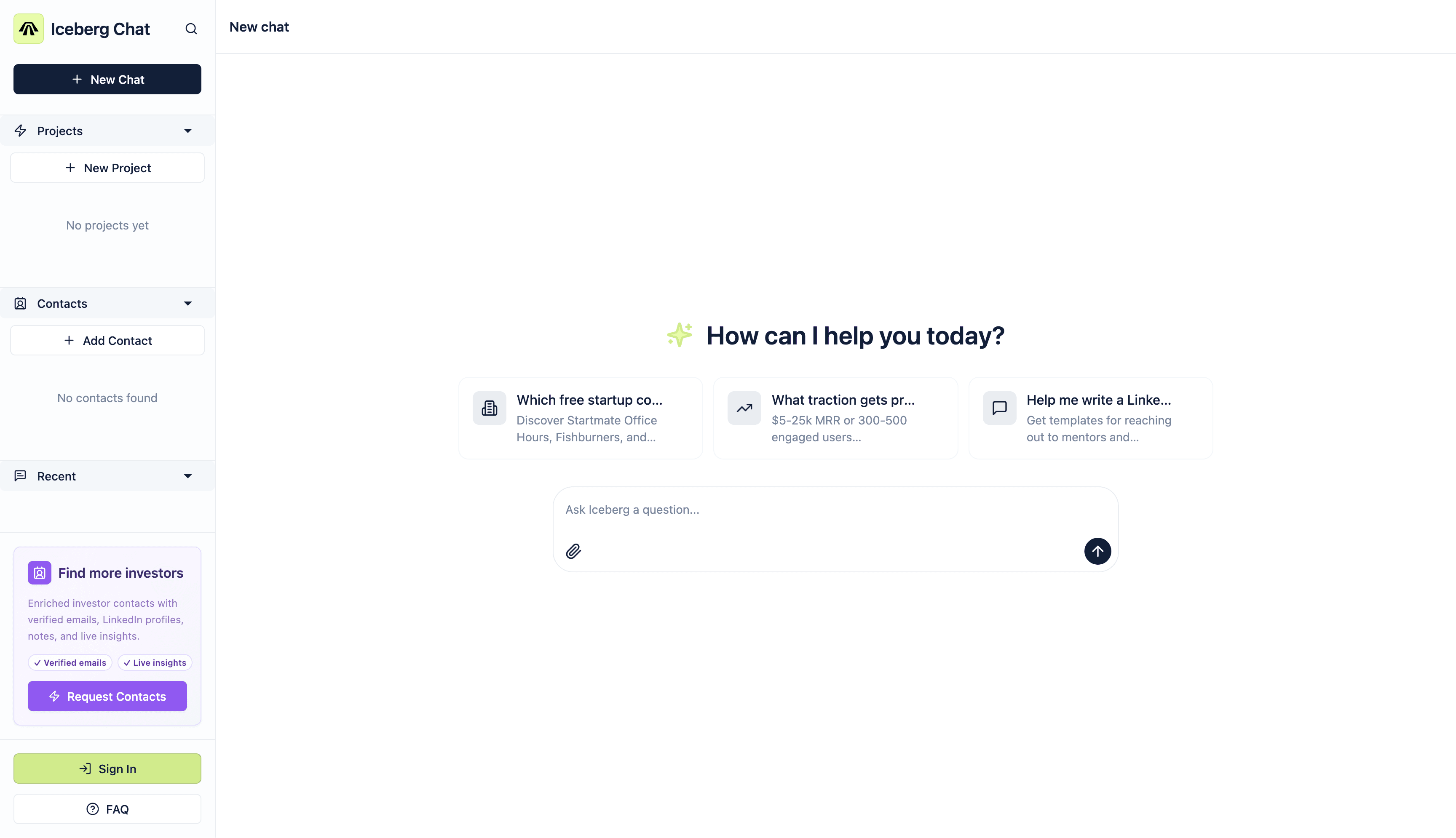 Business profile preview