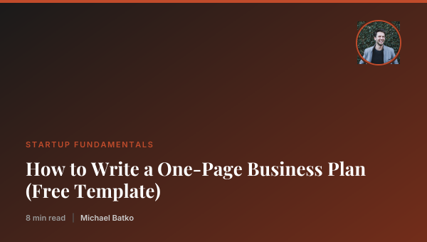 How to Write a One-Page Business Plan (Free Template) thumbnail